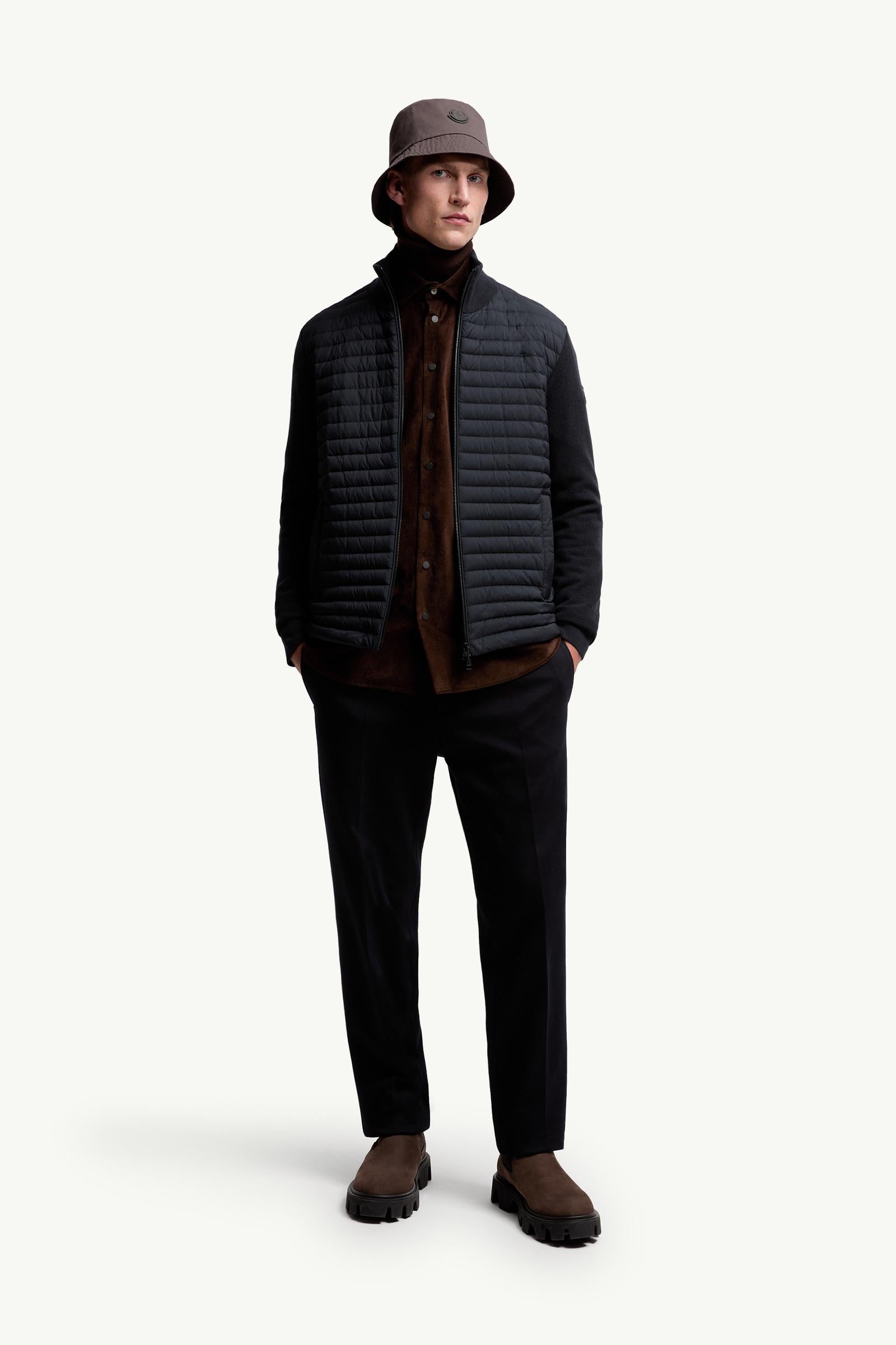 Padded Wool & Cashmere Zip-Up Cardigan