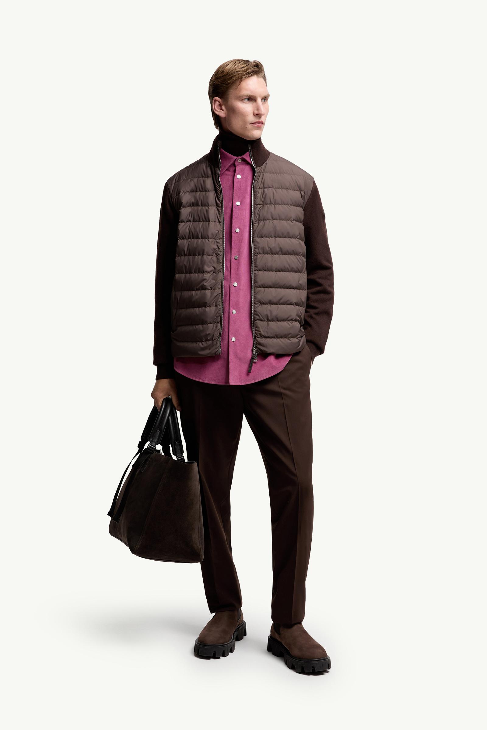 Padded Wool & Cashmere Zip-Up Cardigan