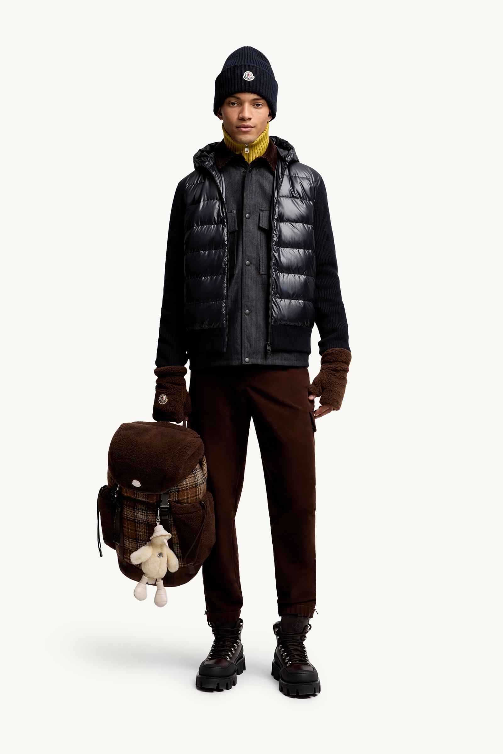 Padded Wool Zip-Up Hoodie