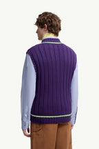 Wool & Cotton V-Neck Gilet